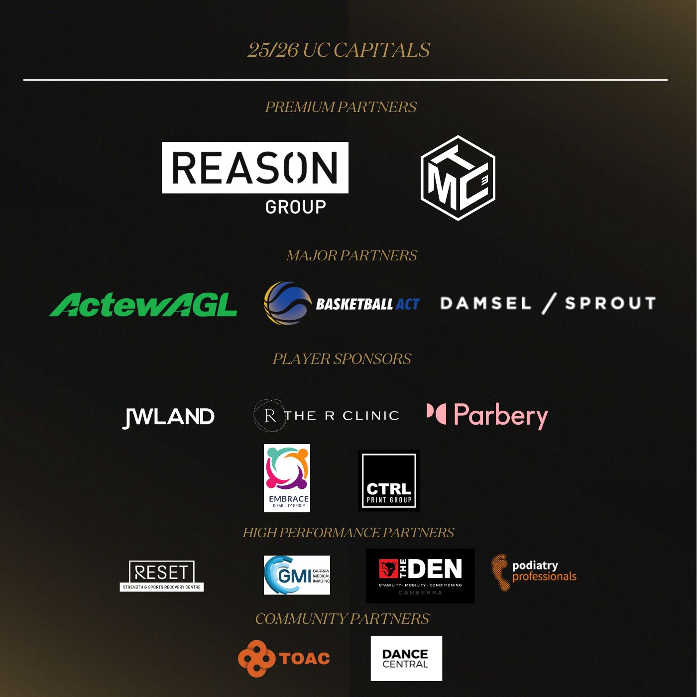 2025/26 Sponsors and partners