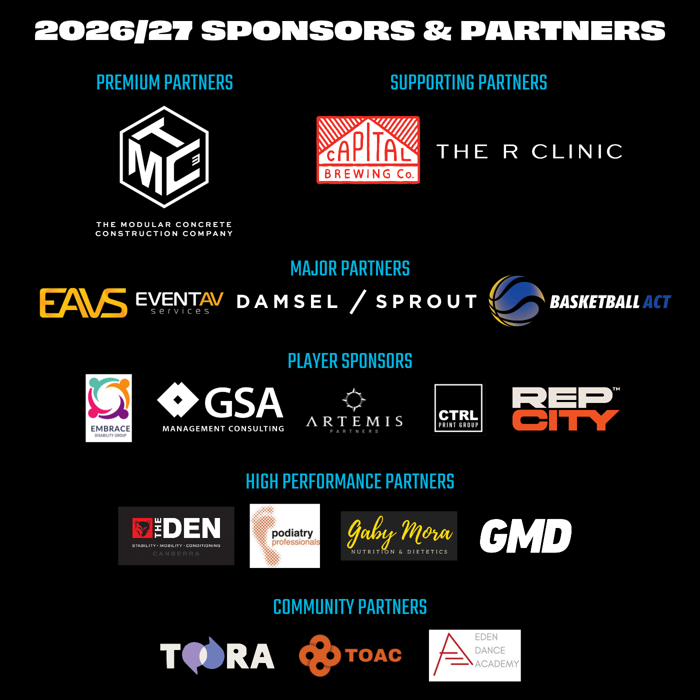 2026/27 Sponsors and partners